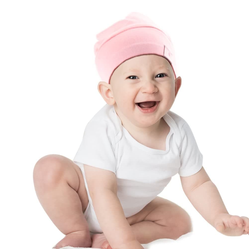 greatremy Beanie Kids Satin Hair Sleep Adjustable Bonnet for Teens Baby Girl Infant Women Slouchy Cotton Curly, Toddler Light Pink a, Toddler(0-36months)