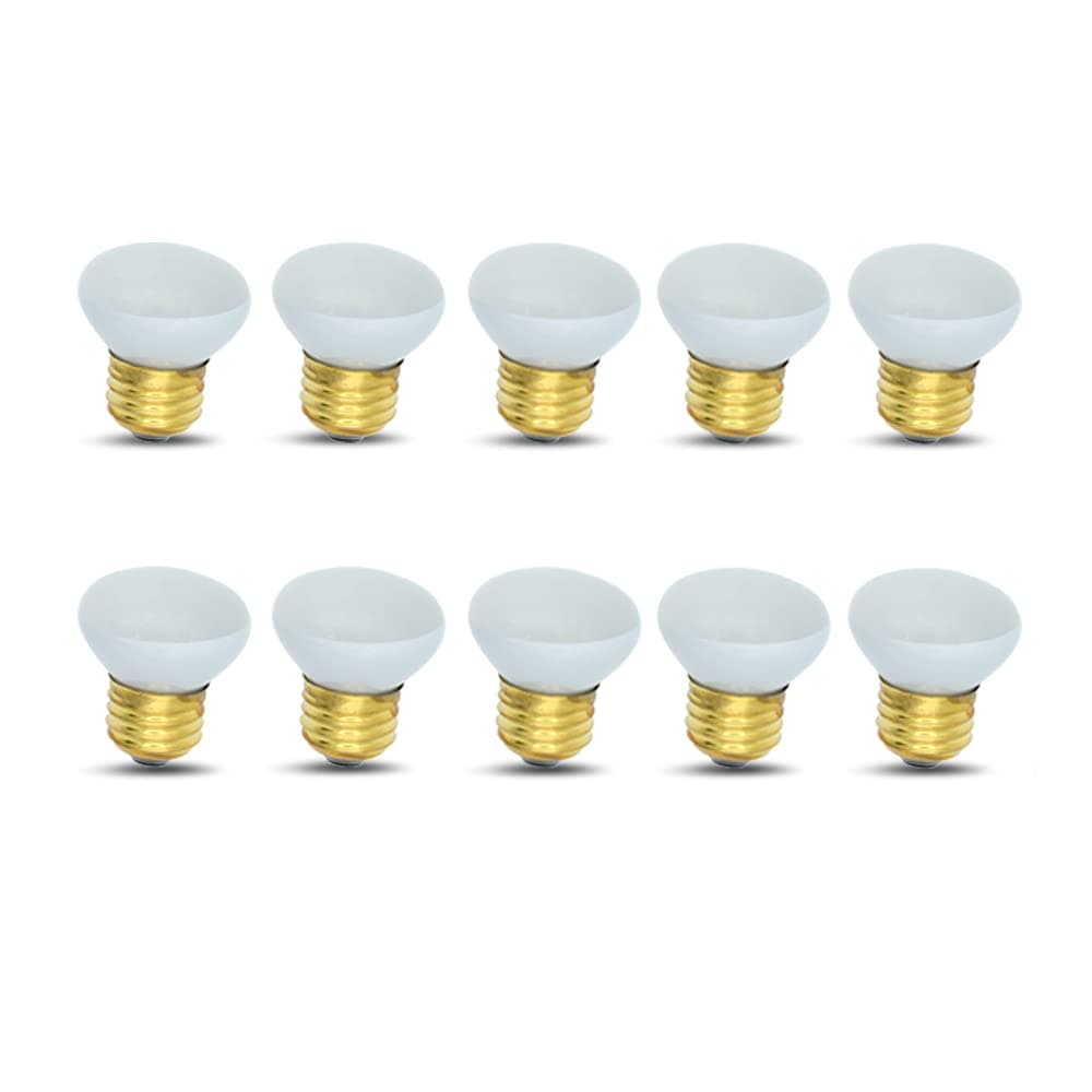 lumenivo 25 Watt Small Reflector Light Bulbs 120/130 Volt 2500K - 10 Pack