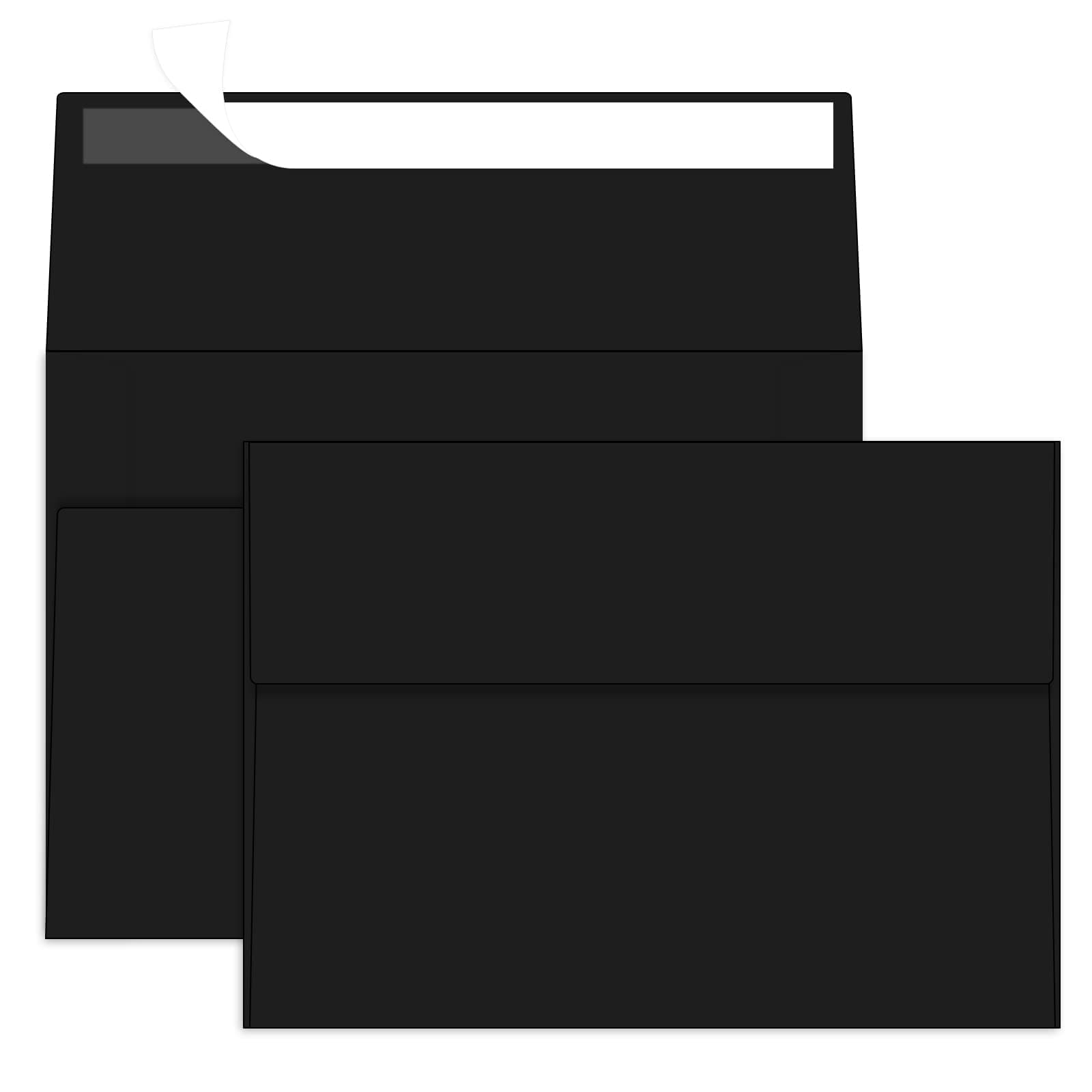 Rinrda 4x6 Envelopes For Invitation (50, Black, A6)