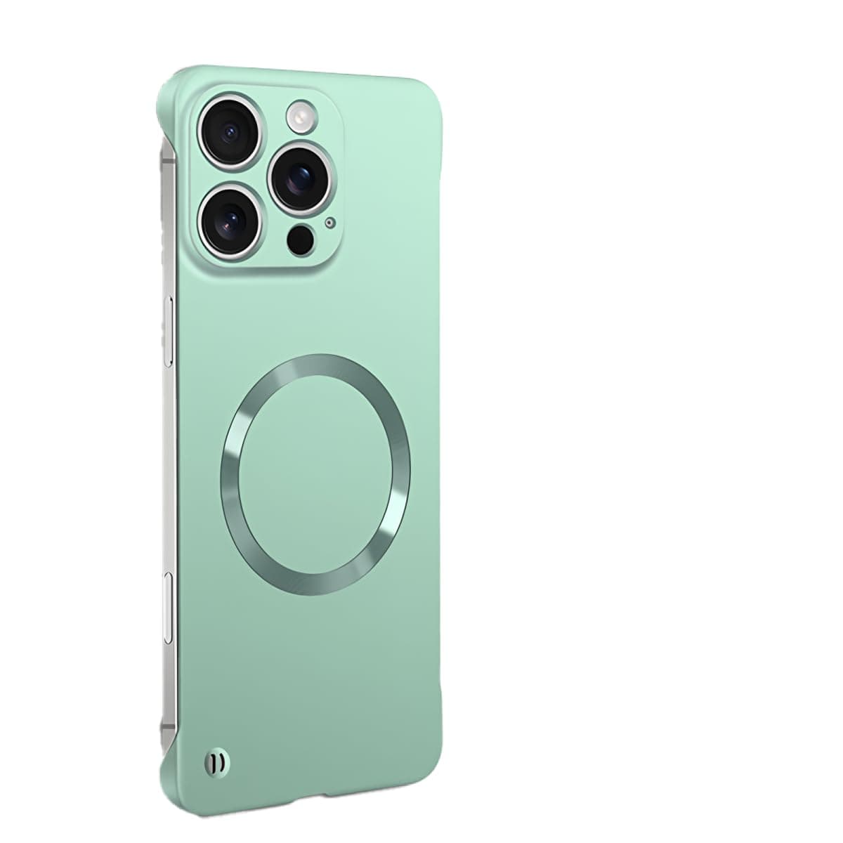 Erlova Magnetic Series for iPhone 15 Pro Case,[Compatible with MagSafe][Luxury Metal Gloss Matte][Ultra-Thin Frameless Design],Slim Hard PC Shockproof Protective Cover,(Green)