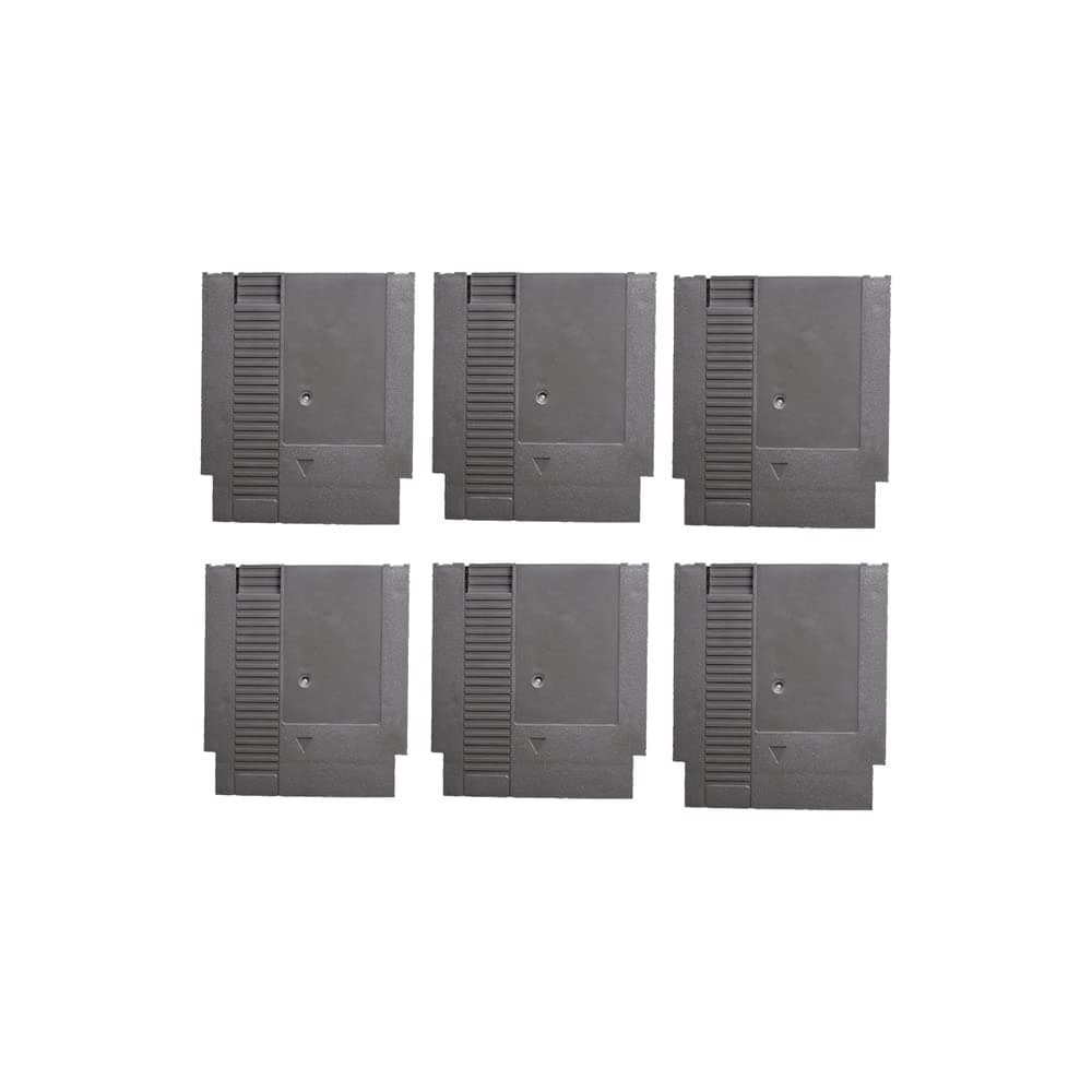 WICAREYO Cartridge Shell for NES, 6pcs/set Gray Carts Case Game Card Cartridge US Version Replacement with 3 screws for NES