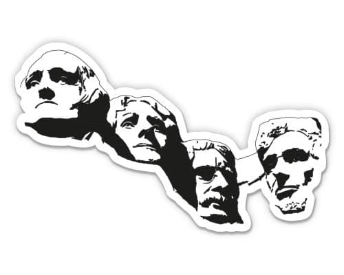 Mount Rushmore - 3" Vinyl Sticker - for Car Laptop Water Bottle Phone - Waterproof Decal