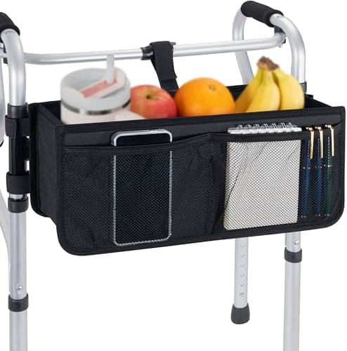 Folding Walker Storagebag, Black, 16.5 inches (L) x 5.7 inches (W) x 7.5 inches (H), Casual