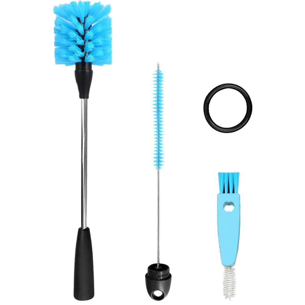 PZLife Water Bottle Brush, Straw Cleaner & Lid Brushes，Blue