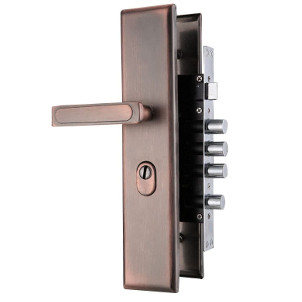 MDRBB Door Knob Lever Anti-Theft Door Lock Door Levers Set Double Door Door Handle with Key for Bedroom Study Room Corridor Door Lock with Handle (Color : Hyper Live B Right Outside)