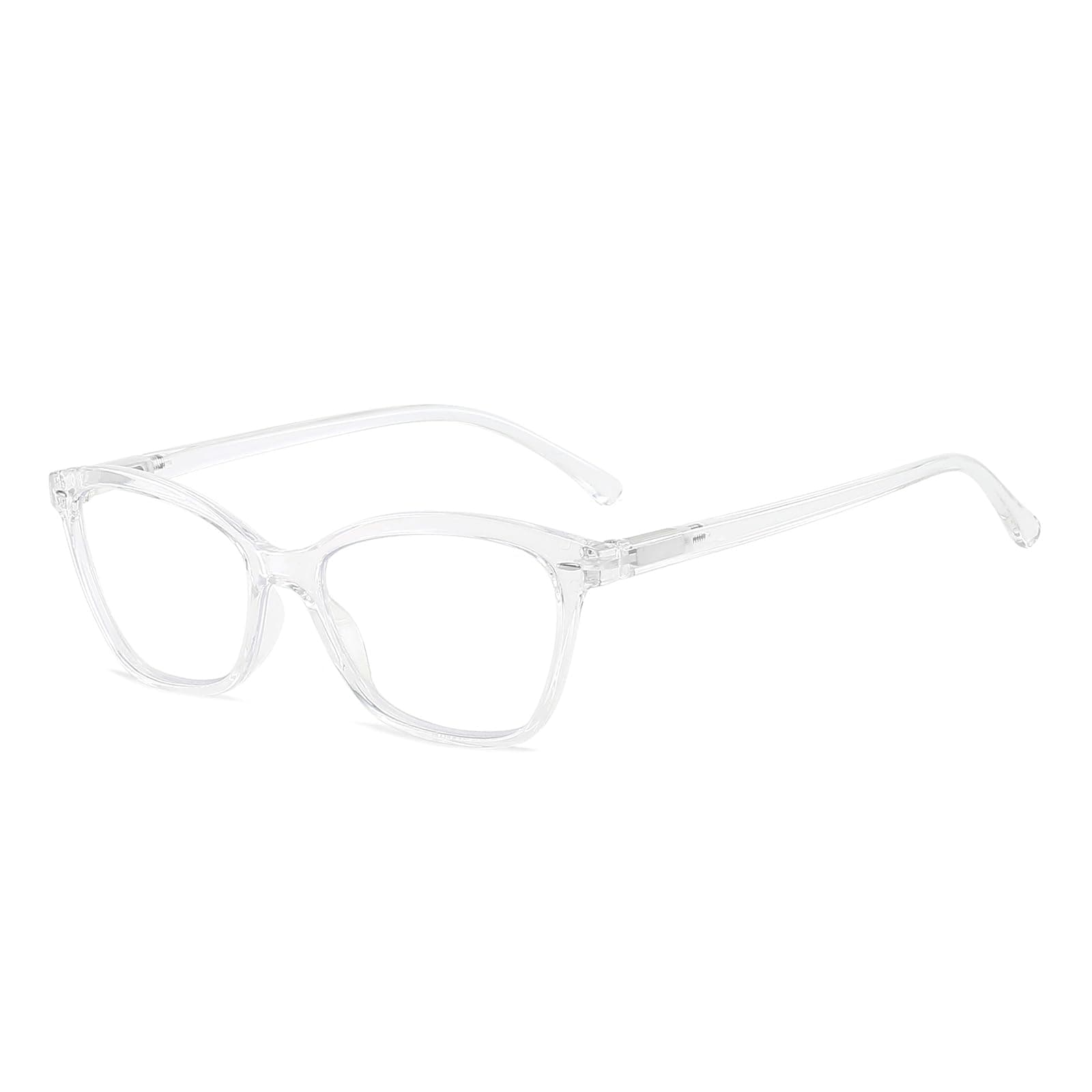 SHUNXI Nearsighted Lightweight Short-Sighted Distance Glasses, Black Transparent Pink Myopia Glasses (NOT READING GLASSES) (Transparent-01, -3.0, Diopters)