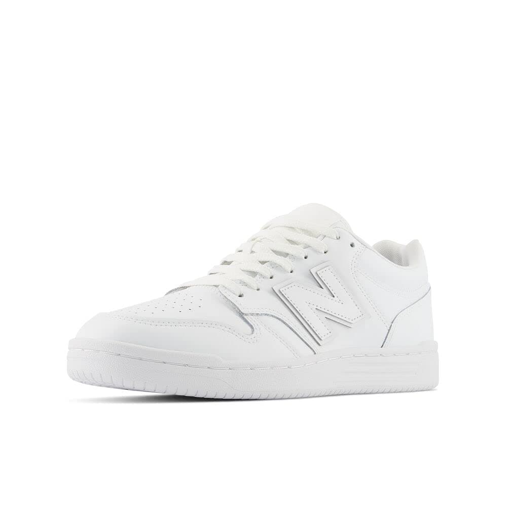 New Balance Men's 480 Shoes, White/White/White, 7/M