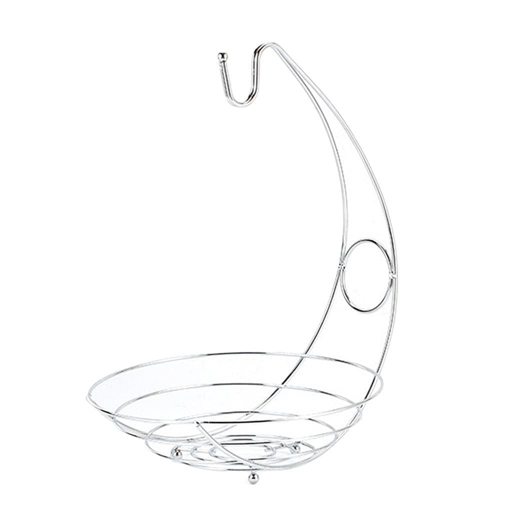 MagiDeal Unknown Chrome Banana Hanger Fruit Bowl Tree Holder Basket Stand Hook Kitchen
