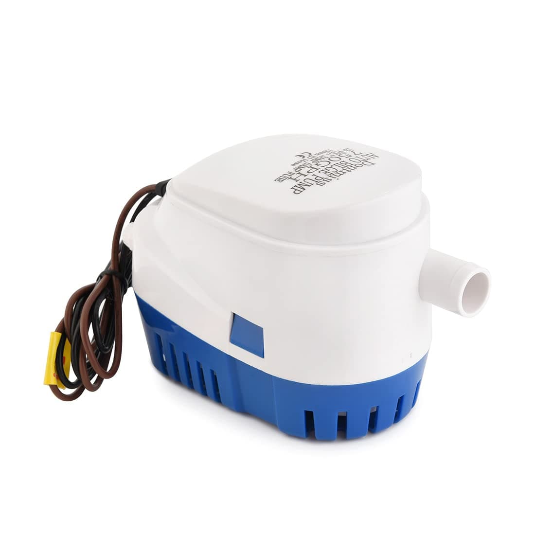 Dontmiss Non-polar Automatic Submersible Small Boat Bilge Pump 12v 750gph Auto with Float Switch 3/4 inch (19mm) Outlet Dia, bilge pump for boat (Non-polar 750GPH)