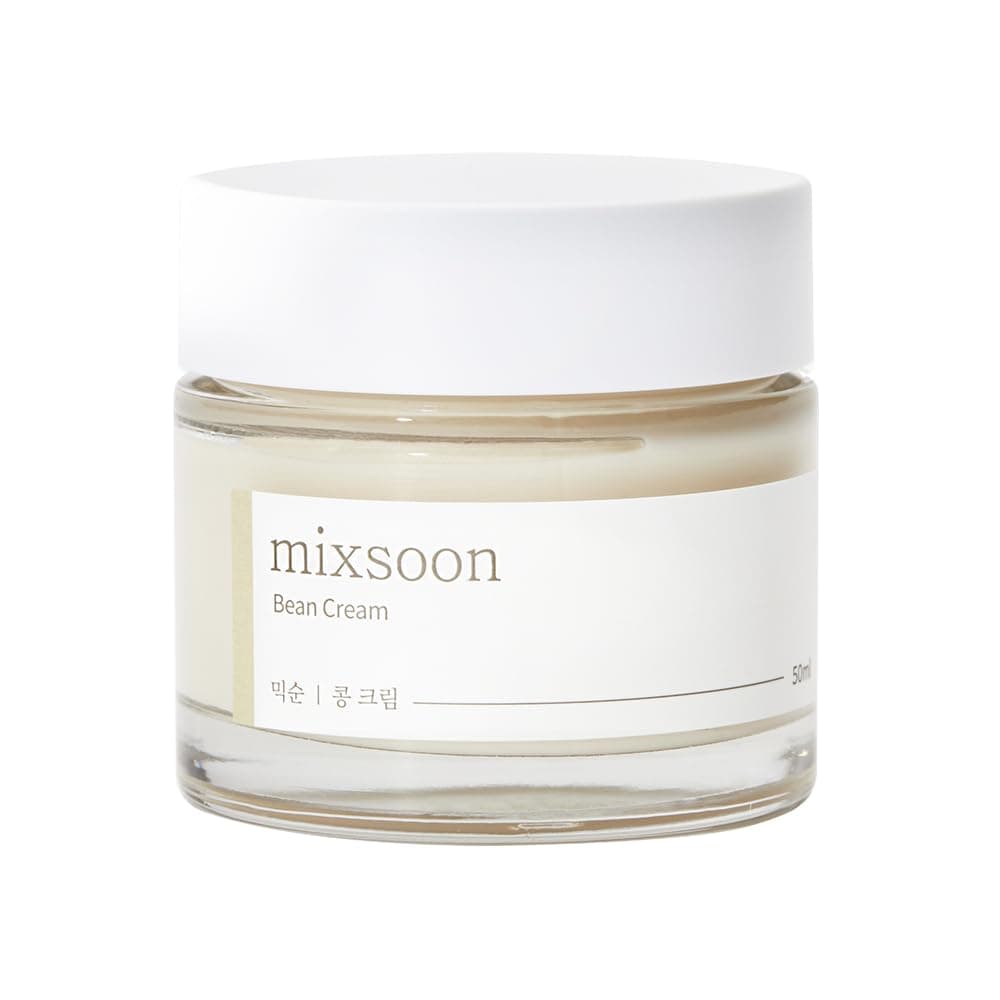 mixsoon Bean Cream-Deep Moisturizer Face Cream, Hydrating and Smoothing for Face, Fermented Soybean Extract, Lightweight Non-Sticky Finish 50ml / 1.69 fl.oz. Korean Glass Skin Care