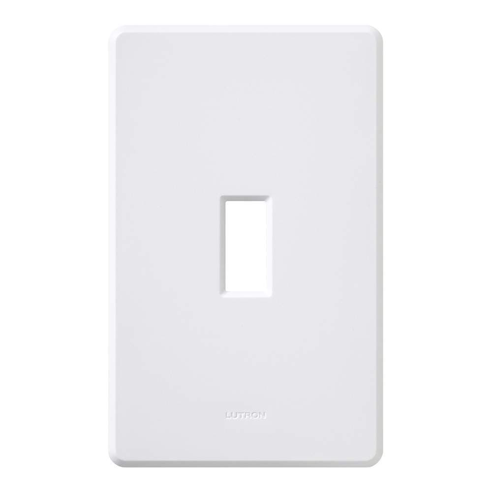 Lutron Fassada 1 Gang Wallplate for Toggle-Style Dimmer and Switches, FW-1-WH, Matte White (1-Pack)