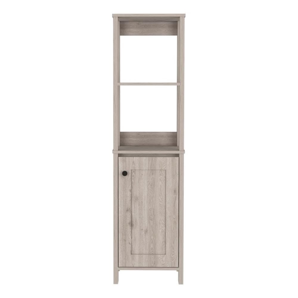 FM FURNITURE Arctic 16"W Modern Engineered Wood Linen Cabinet in Light Gray