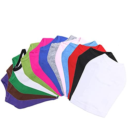 Plain, Blank Dog Tank/t-Shirt - Large Selection of Colors & Sizes
