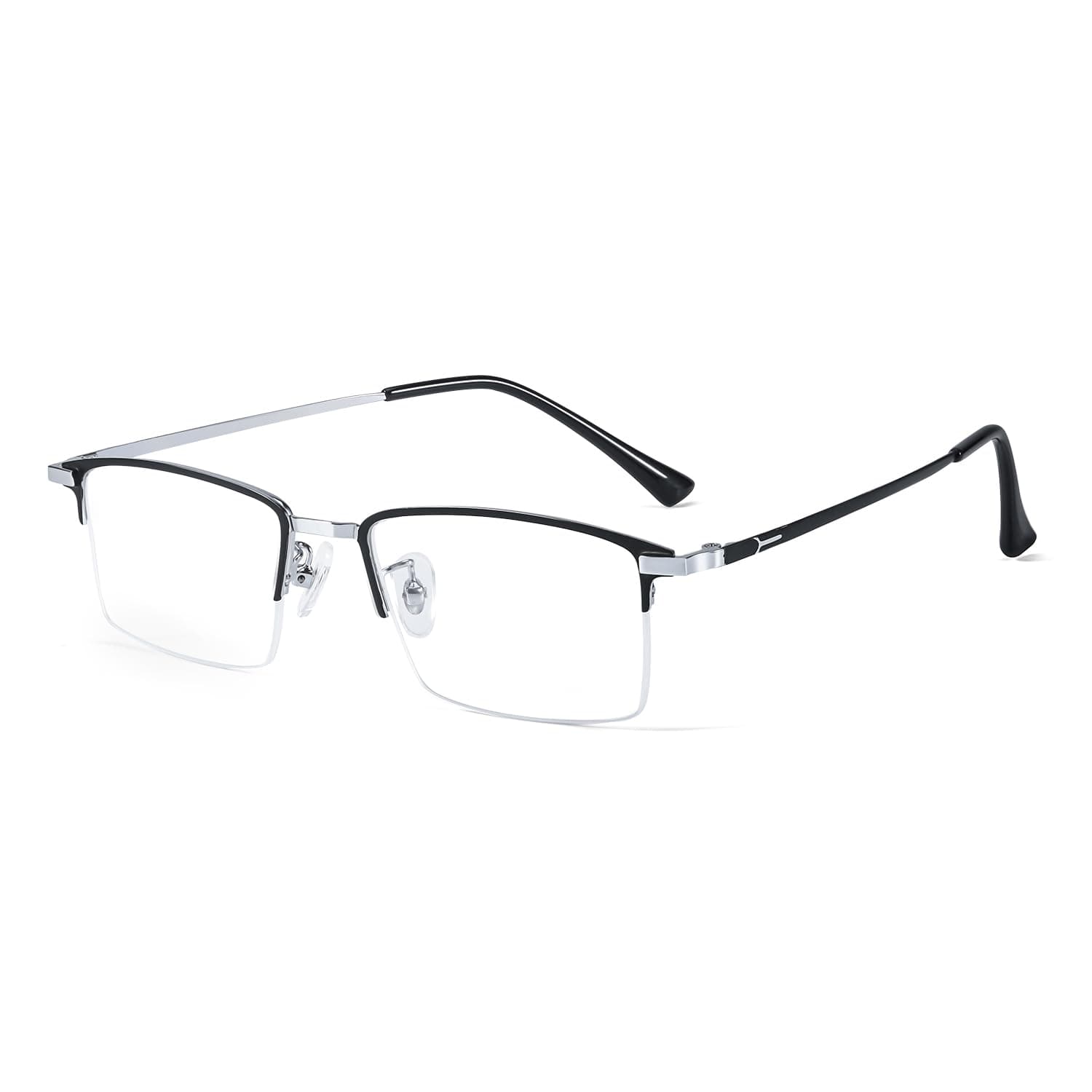 VIEWBETTER 4.0x Titanium Magnifying Reading Glasses Clear Real Glass Lenses Scratch Resistant Lightweight Flexible Semi Frame