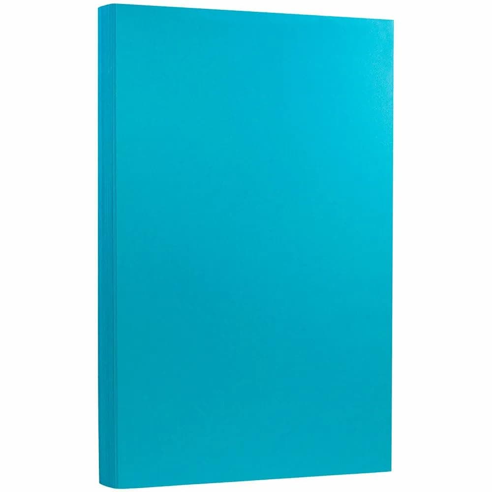 LUXPaper 8.5" x 14" Cardstock | Legal Size | Pool Blue | 65lb. Cover | 50 Qty