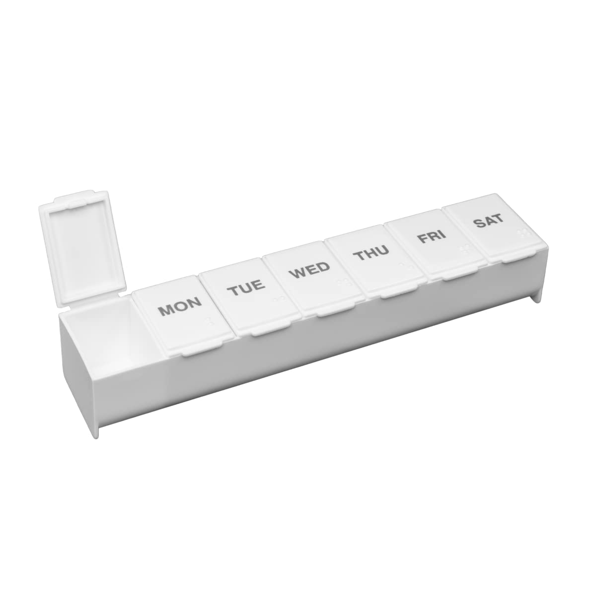 Ezy Dose Weekly (7-Day) Pill Organizer, Large Medicine Planner, White