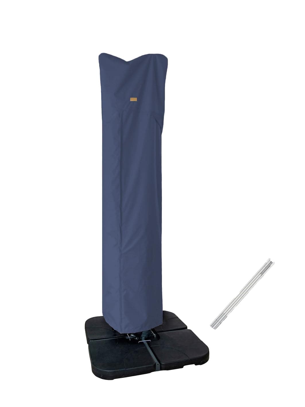 Garden Balsam Patio Umbrella Cover for 9ft to 13ft Offset Umbrella, Water Resistant, Curved Cantilever and Straight Pole Parasol Outdoor Umbrellas Cover with Zipper and Rod Dark Blue