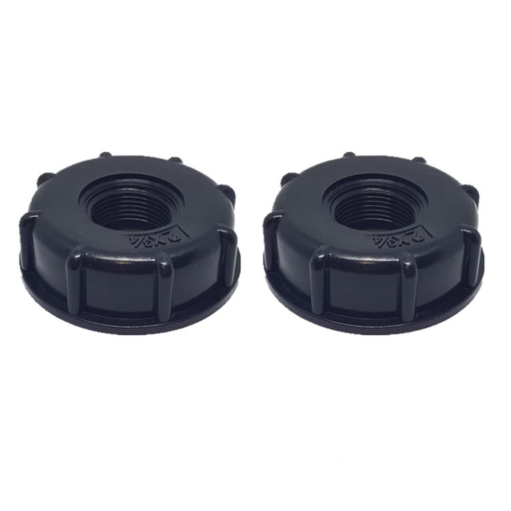SagaSave 2Pcs IBC Tank Adapter, Garden Water Tote Connector Replacement Fittings, 60mm Coarse Thread Inlet to 3/4" Outlet
