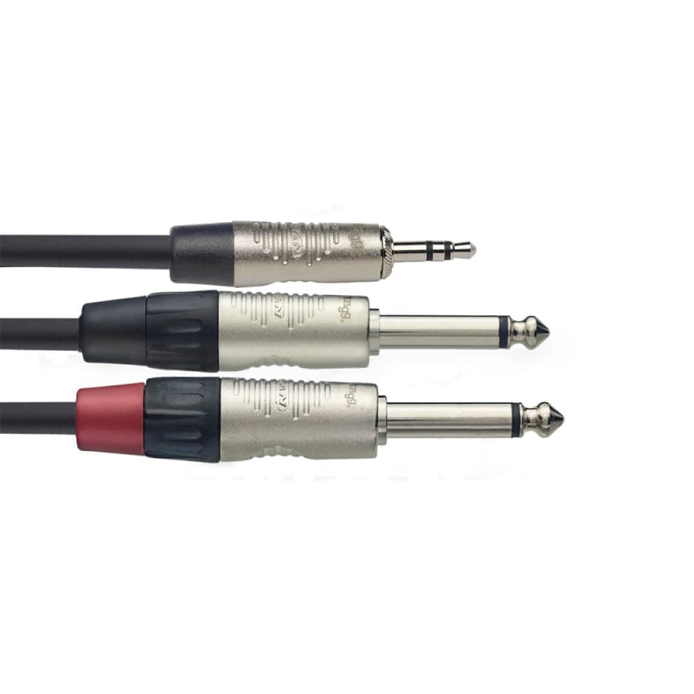 Stagg NYC3/MPS2PR N Series Stereo Mini Phone Plug to 2X Mono Phone Cable