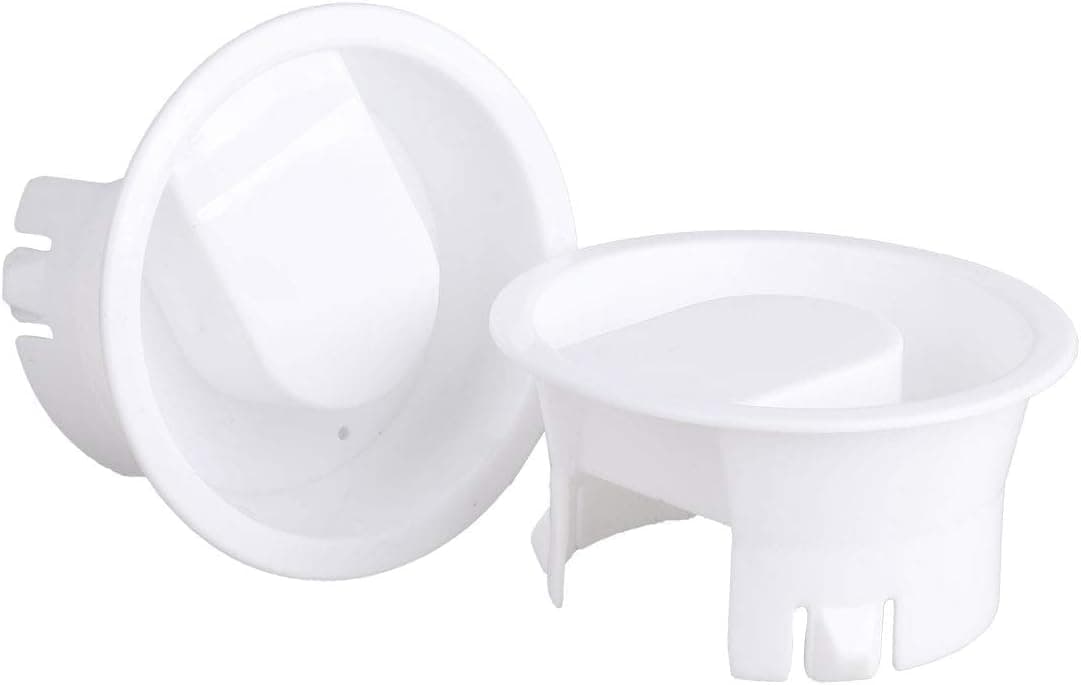 2Pcs White Glass Water Pitcher Lids Food Grade Plastic Anti-Dust Splash Resistant Stoppers Covers for Beverage Carafe Glass Pouring Pitcher Beverage Serveware