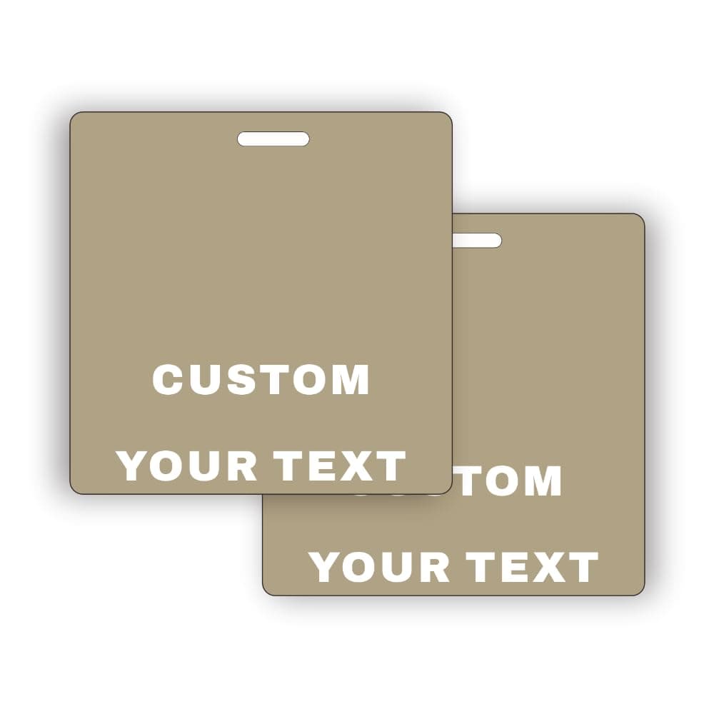Custom Badge Buddy Horizontal ID Badge Holder, 3.3x3.3 Inch PVC Backer Card, Waterproof – for Medical Staff, Nurses & Other Proferssionals – Fits Lanyards, Clips & Reels