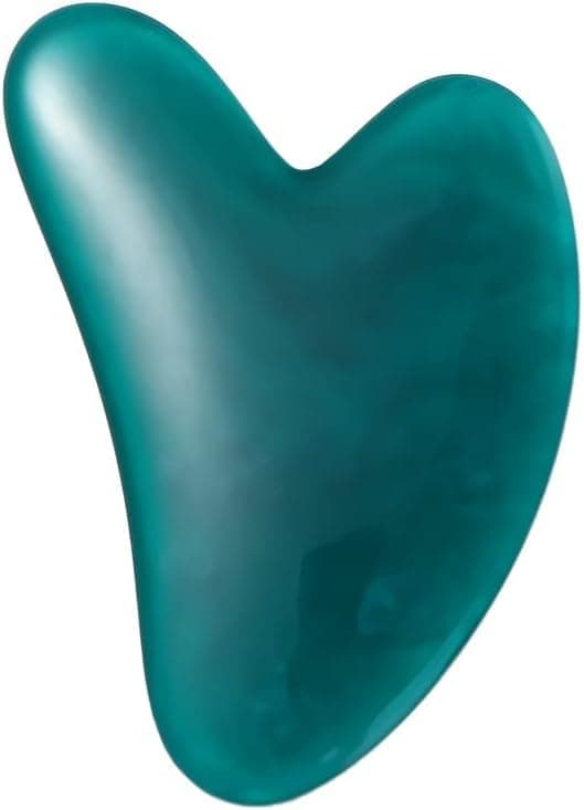 HODASHI 1Pc Gua Sha Facial Tools Body Massager SPA Resin Scraping Massage Skin Care Tool Face Slimming Wrinkle Remover Beeswax Scraper Facial Kits (Blue)