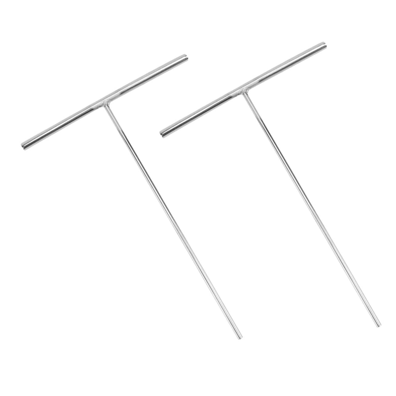 HOLIDYOYO 2pcs Sturdy Stainless Steel Pancake Tool Crepe Spreader t Shape for Icing Cake Baking and Household Use