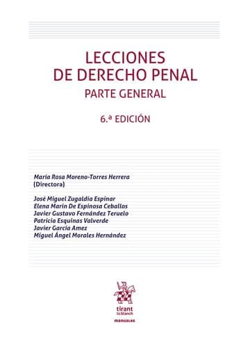 LECCIONES DE DERECHO Penal Parte General 6TH Edition