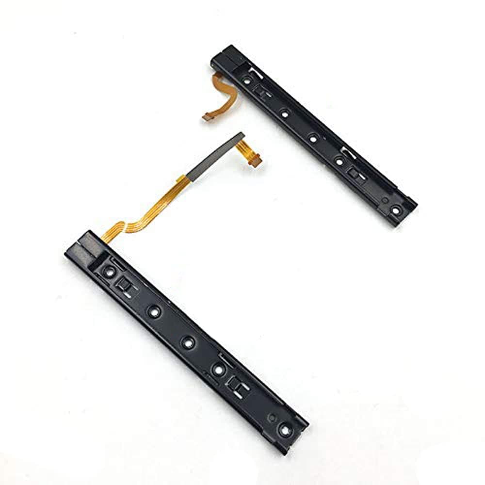 TOMIEYT02 Joy-Con Part for Nintendo Switch NS NX Joy-Con Console - Left+Right Slider Rail with Flex Cable Fix Part