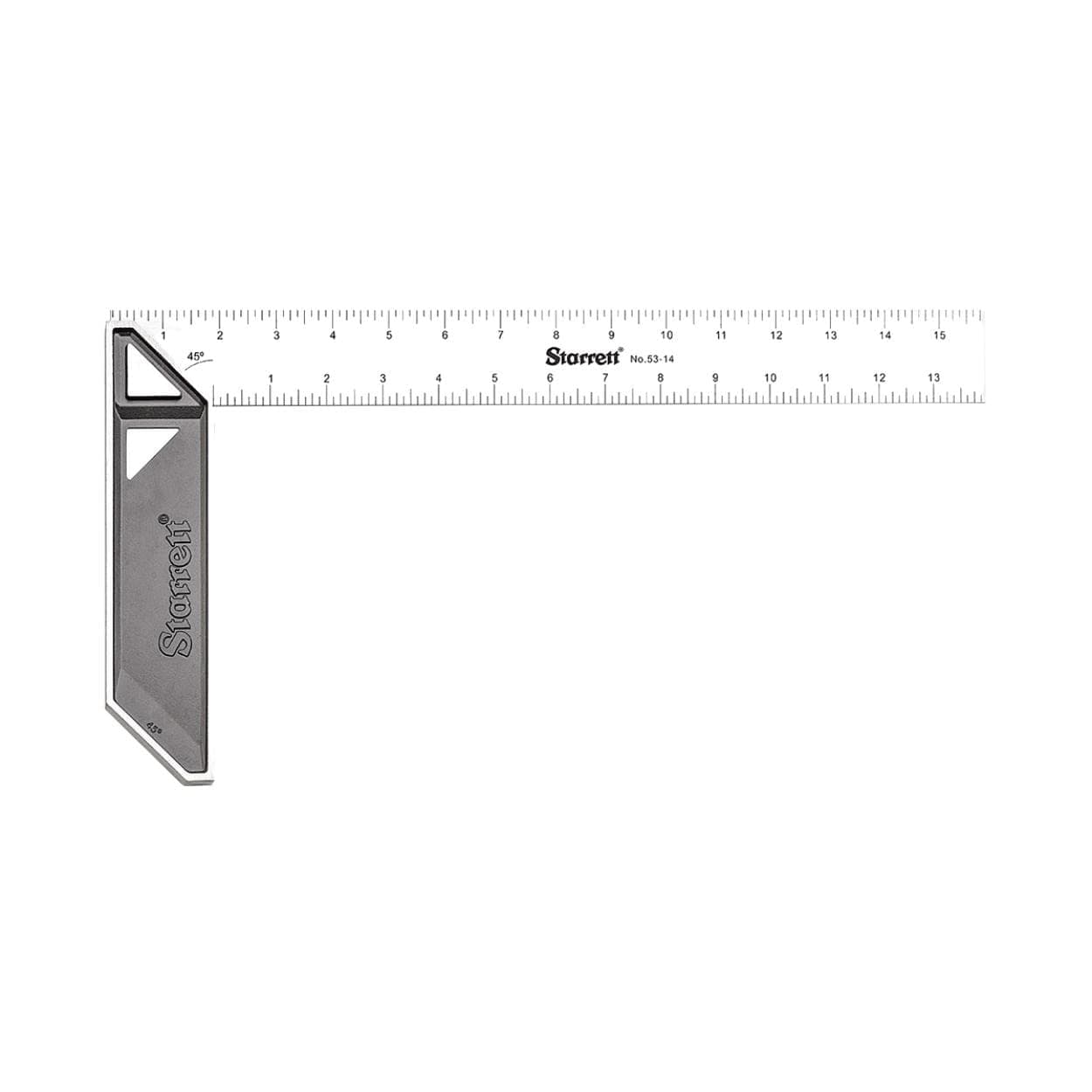 Starrett K53-14-N Stainless Steel Carpenters Try Square, 14" Length
