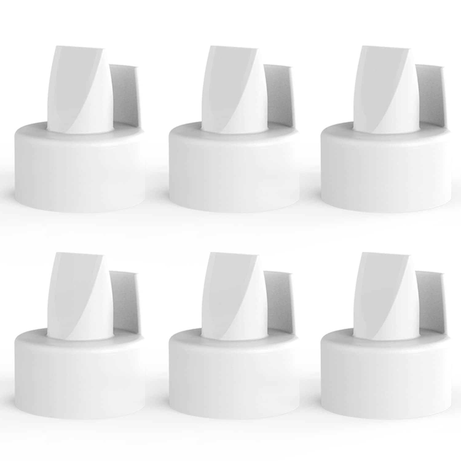 [6-Count] Papablic Duckbill Valves, Replacement Milk Valves Compatible with Spectra S1 S2 & Medela Breast Pumps Parts Accessories, BPA & DEHP Free, Food-Grade Silicone, Easy to Clean, White, Compatible with Spectra S1 S2 & Medela Breast Pumps | BPA & DEHP Free | Food-Grade Silicone | Easy to Clean