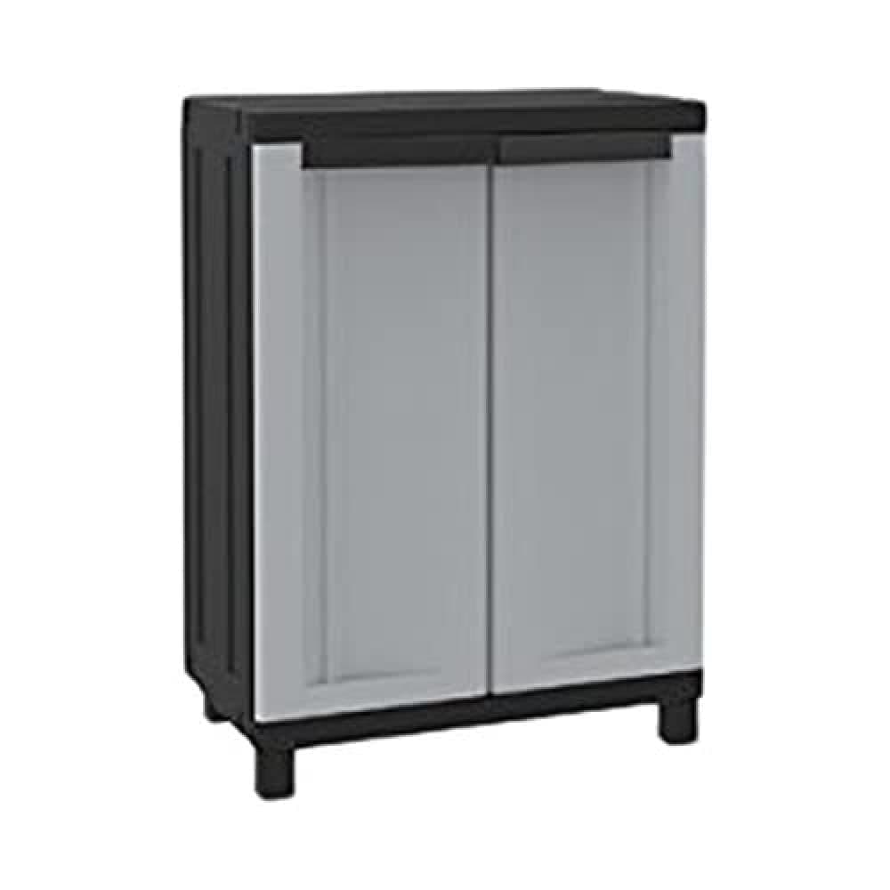 Terry 1002709 Wardrobe Low Plastic, Grey/Black