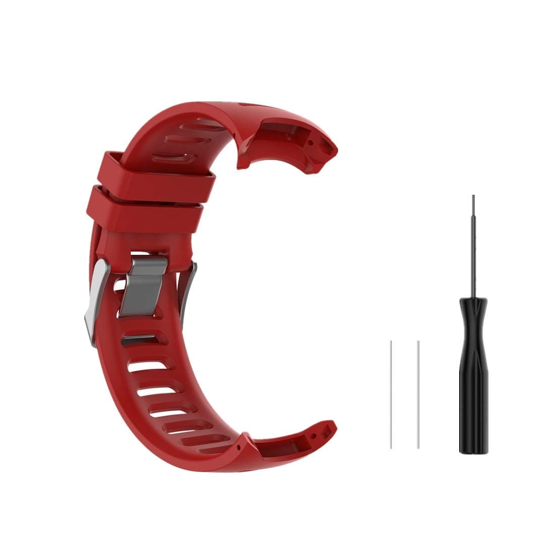 Huwokxix Watch Strap Compatible with Garmin Forerunner 610,Adjustable Silicone Sports Strap Replacement Band for Garmin Forerunner 610 Smart Watch (Red)