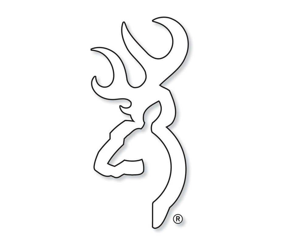 Browning 3922004714: Decal, Buckmark, 4" White