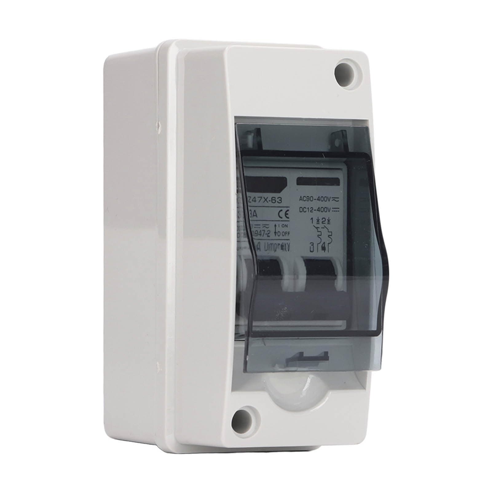 DC Miniature Circuit Breaker 2P 63 Amp Solar Disconnect Switch Isolator for Solar PV System DC 12V‑400V AC 90‑400V Professional Accessories