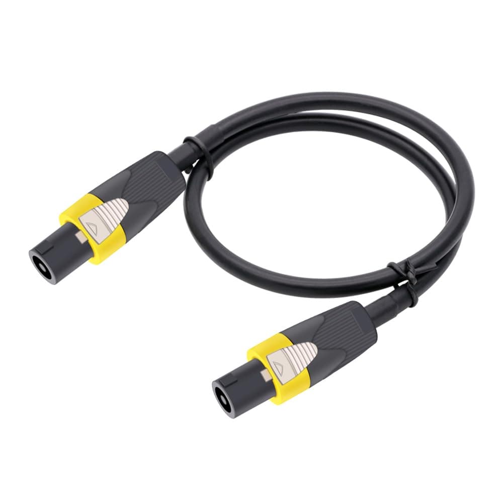 1M-10M Speaker Cable 12AWG Patch Cords - Speakon to Speakon Professional Cables Black Neutrik NL4FX (NL4FC) 12 Gauge Wire(Amarillo,2.98m)