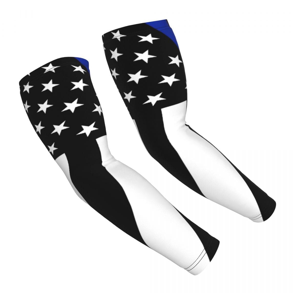 RIMENCH Youth Arm Sleeves Red Line And Blue Line American Flag Sun Sleeves Arm UV Sun Protection UPF 50 Arm Cover Sunshade for Fishing, Hiking, Football UV Arm Sleeves