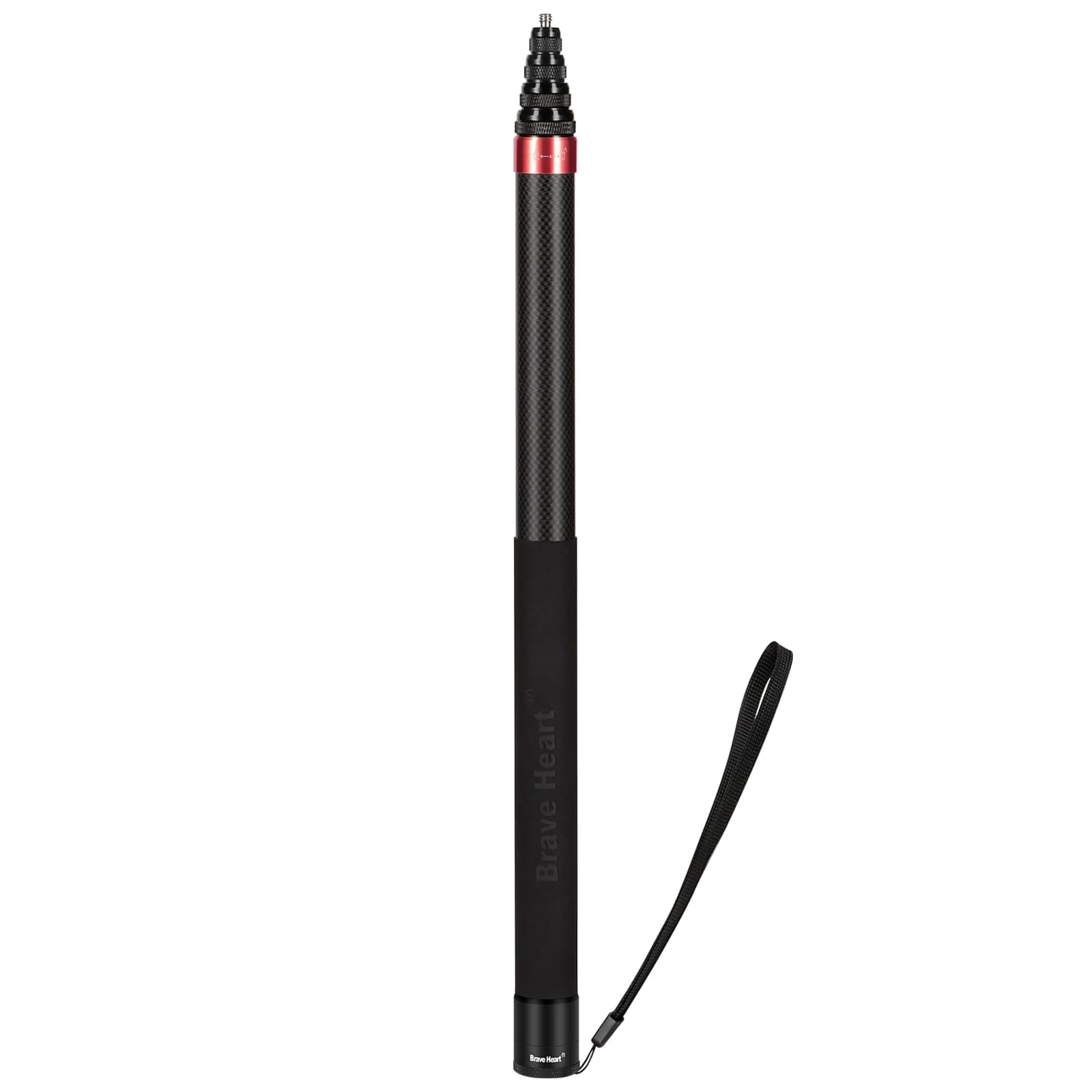 Extended to 3m/118inch Super Long Pole,Extended Carbon Fiber Invisible Selfie Stick for Insta360 X6 Insta 360 X6 X5 Camera Sports Accessories（Red）