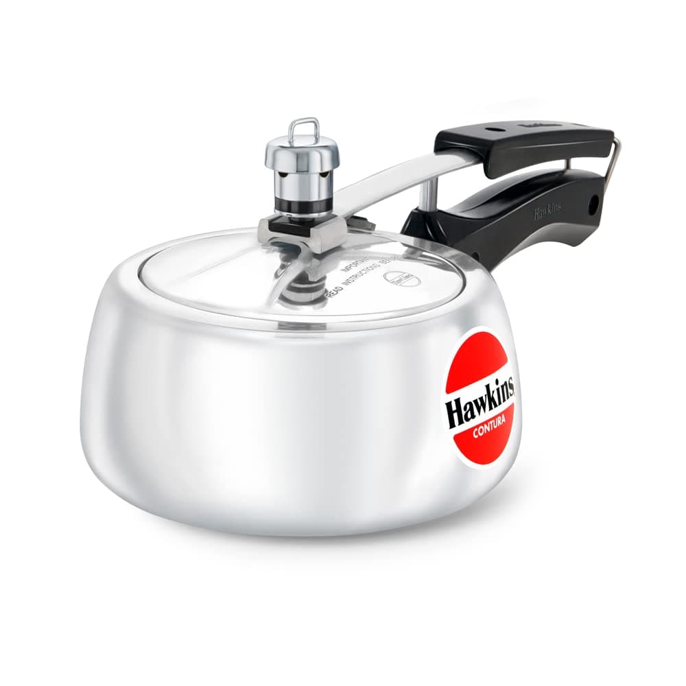 Hawkins HC15 Pressure Cooker, 1.5L, Silver