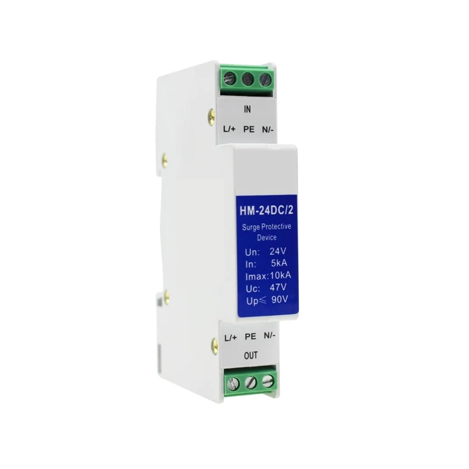 Arrester Device Din Rail 12V 24V 48V 220V AC/DC Power Supply Lightning Surge Protector Arrester SPD Surge Protective Device(24V DCAC)