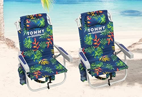 Tommy Bahama Mochila silla de playa paquete de 2 (follaje tropical)