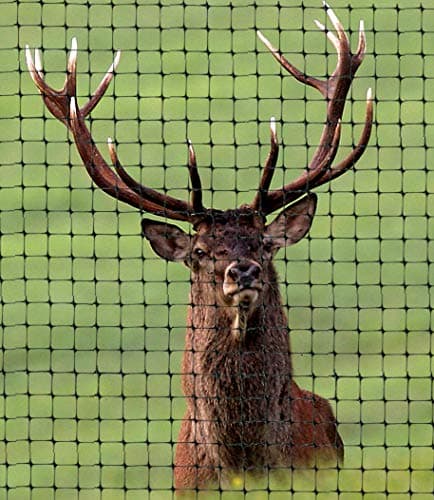 OldMacDonald Deer and Animal Fence Barrier Netting (55gr/sq m.) 7.5' x 330' (2.3m x 100m) (mesh 19x19mm) - Folded for Shipping