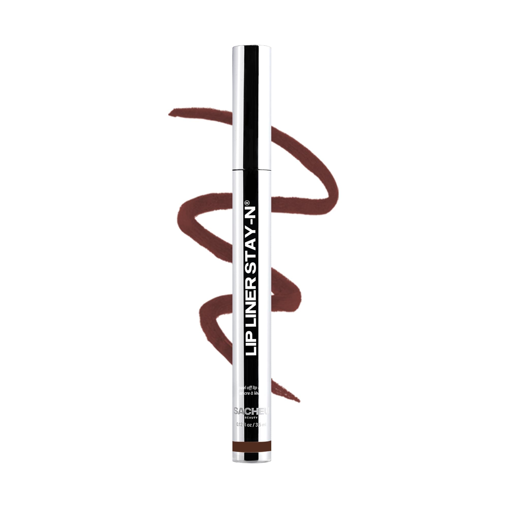 Sacheu Lip Liner STAY-N Peel Off Lip Stain, Longwear, Double Shot