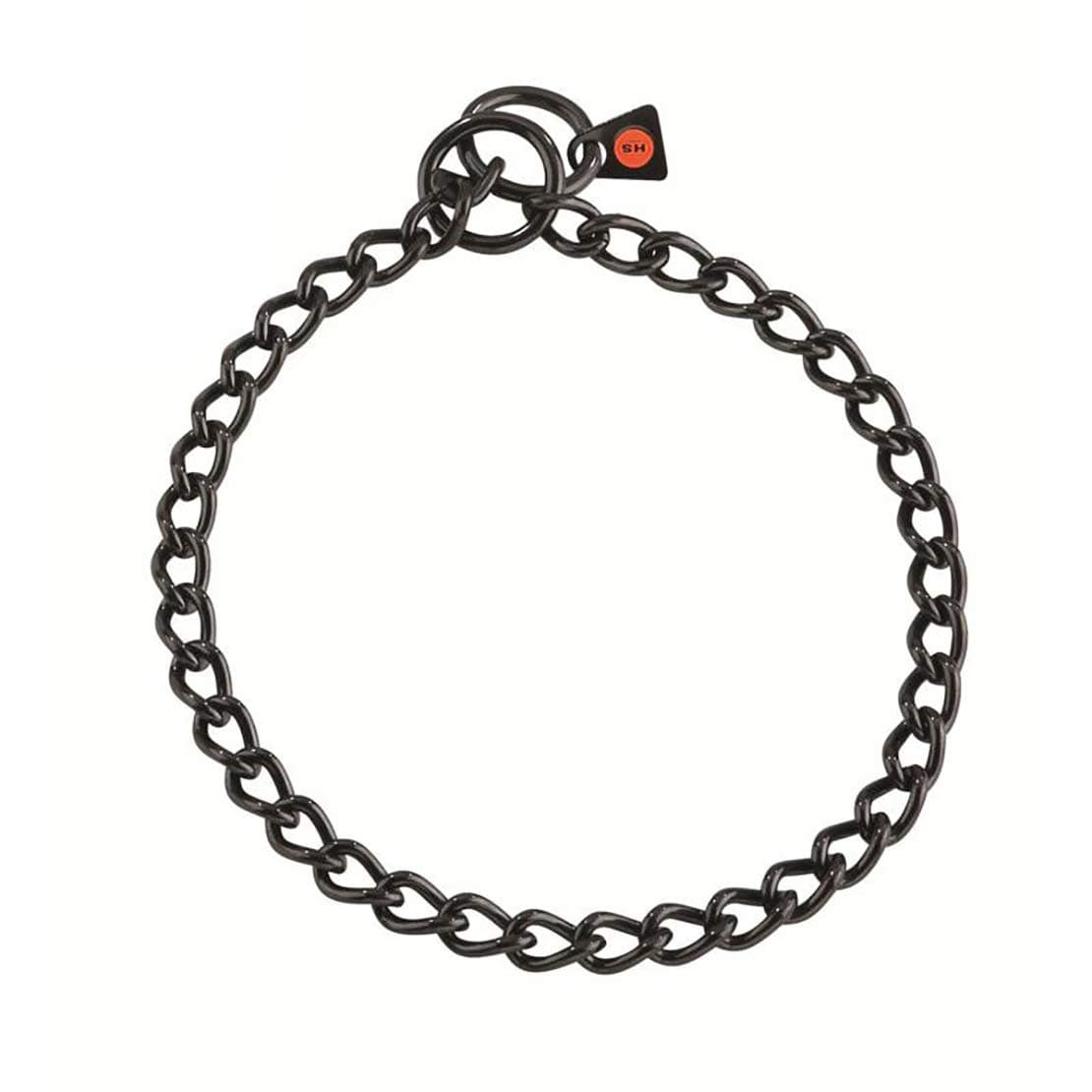 Herm Sprenger Black Stainless Steel Choke Dog Training Collar with a Training Clicker No-Pull Slip Chain for Small Medium Large Dogs for Easy Control Chain Collar Made in Germany 3mm 22in (55cm)