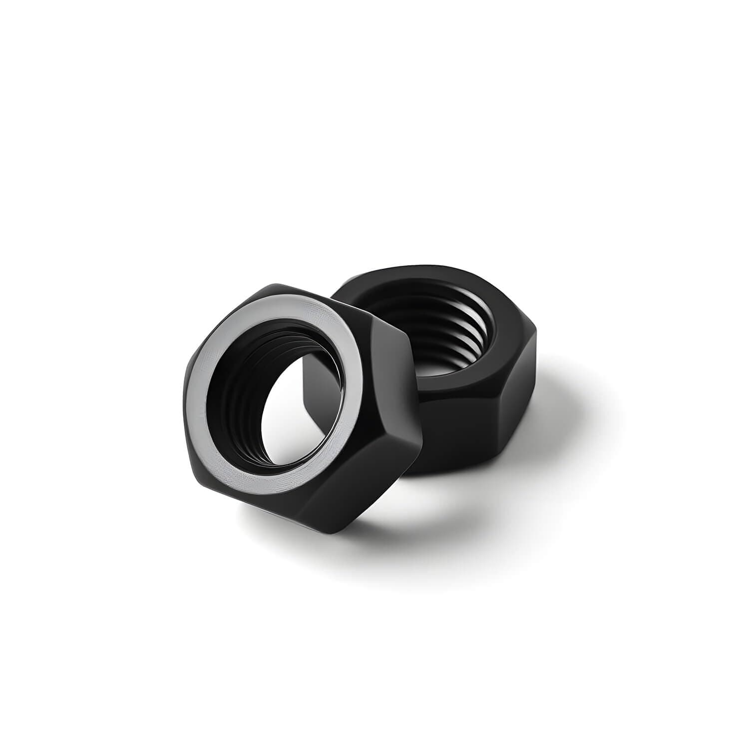 M8-1.25 (30 Pack) Hex Head Nuts, Black Oxide 304 Stainless Steel 18-8 Hexagon Nuts, Hex Drive, Standard Inch Coarse Thread