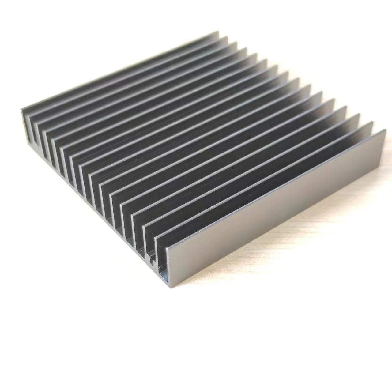 Easycargo 2pcs 100mm Heatsink 100x100x18mm, Black Anodized Aluminum Cooling Heat Sink, Cooler Heatsink for Cooling LED Panel (100mm x 100mm x 18mm) (Black)