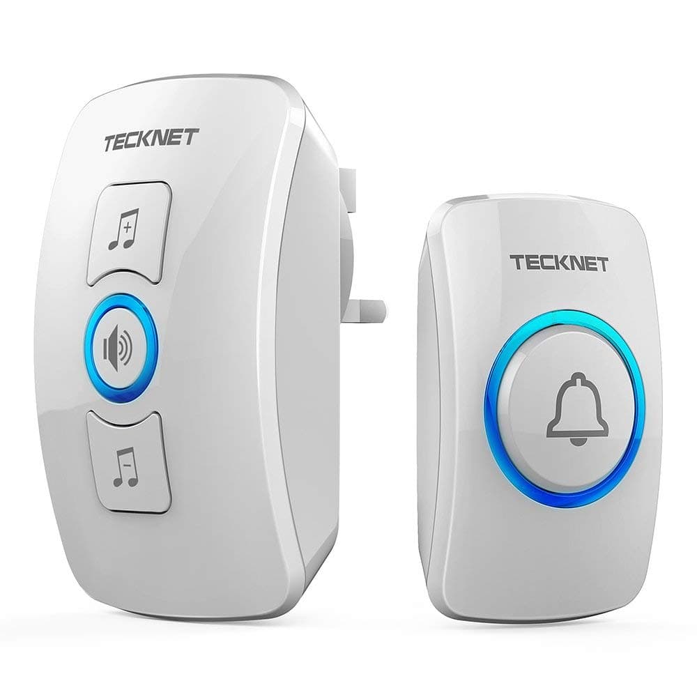 TECKNET Wireless Doorbell, Wall Plug-in Door Bells Wireless Cordless