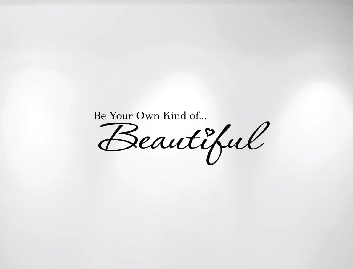 Innovative Stencils 1152 28 mblack Be Your Own Kind of Beautiful Vinyl Wall Decal Quote, 28-Inch Wide by 8.5-Inch High, Matte Black
