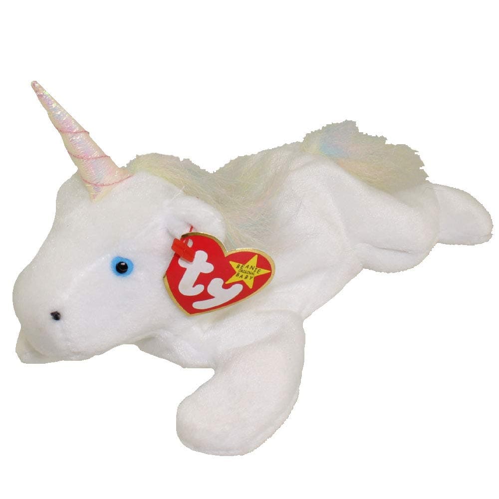 Ty Beanie Babies - Mystic The Unicorn (Fur Mane) (Retired)
