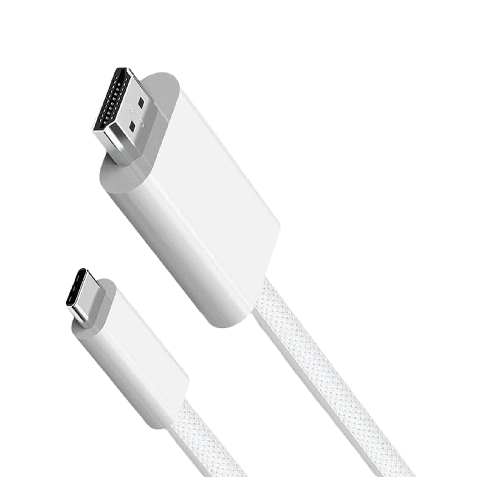 USB C to HDMI Cable, Type C to HDMI [Thunderbolt 5/4/3 Compatible], Supporting 4K@60Hz with 6ft and Braided, Compatible with MacBook/Pro 2024/2023, Galaxy S20/S10, Dell XPS 13/15, Pixelbook(White)